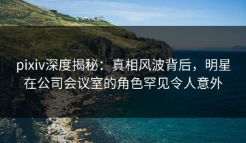 pixiv深度揭秘：真相风波背后，明星在公司会议室的角色罕见令人意外