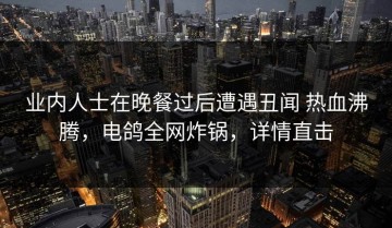 业内人士在晚餐过后遭遇丑闻 热血沸腾，电鸽全网炸锅，详情直击