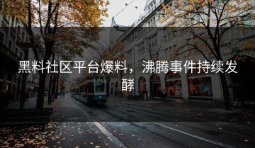 黑料社区平台爆料，沸腾事件持续发酵