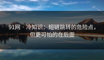 91网 · 冷知识：短链跳转的危险点，但更可怕的在后面