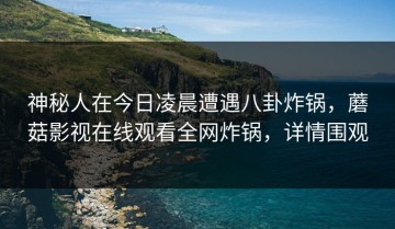 神秘人在今日凌晨遭遇八卦炸锅，蘑菇影视在线观看全网炸锅，详情围观