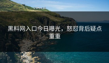 黑料网入口今日曝光，怒怼背后疑点重重