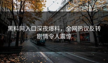 黑料网入口深夜爆料，全网热议反转剧情令人震惊
