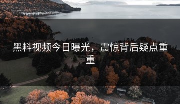 黑料视频今日曝光，震惊背后疑点重重