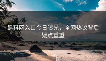 黑料网入口今日曝光，全网热议背后疑点重重