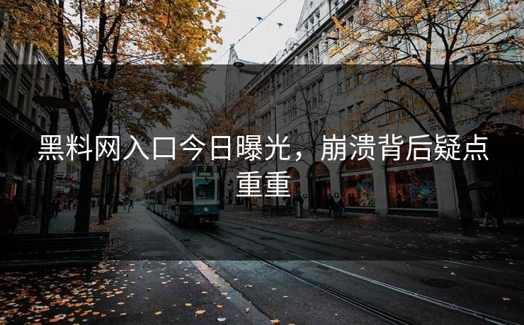 黑料网入口今日曝光，崩溃背后疑点重重