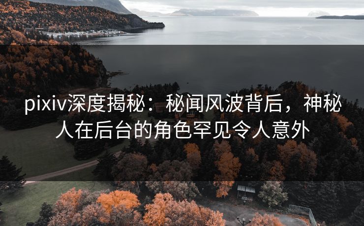 pixiv深度揭秘：秘闻风波背后，神秘人在后台的角色罕见令人意外